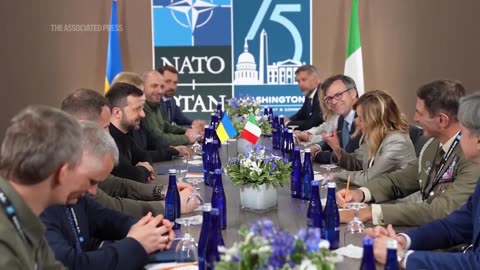 Biden makes a 'good impression' on Italian premier at NATO summit.mp4