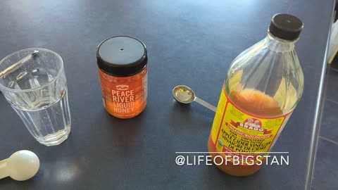 Weight loss drink recipe made with Bragg's apple cider vinegar