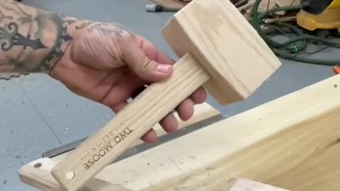 Wood is made into hammers