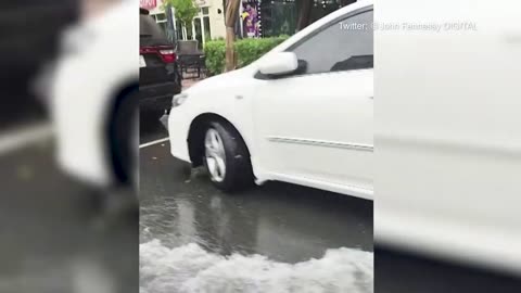 Chaos in Dubai: Flash floods and heavy rains hit UAE | Daily Mail