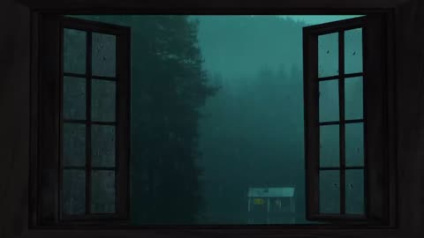 Relaxing Rain sound for deep sleeping: raining on window, relax sleep sound