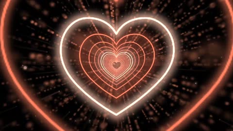 920. Heart TunnelRed🤎Heart Background Neon Heart Heart
