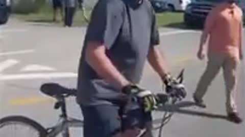 Biden Falls Off His Bike in Delaware (New Angle)