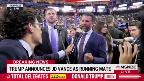 Don Jr Tells MSDNC Hack to Get the Hell Out of Here