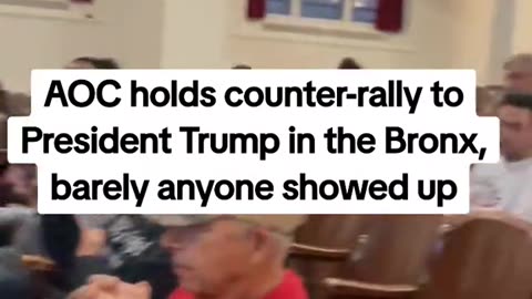 AOC holds counter-rally to President Trump in the Bronx, barely anyone showed up