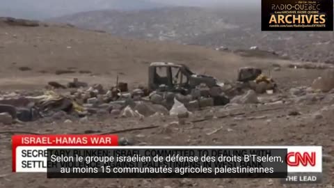 ▶ EXTRAIT-RQ + LIENS parus (12 nov 23 ) : Israël engagé à lutter contre la violence des colons .