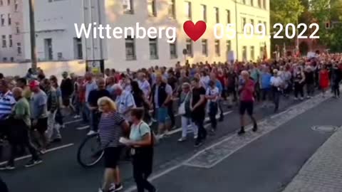 wittenberg germany huge protest farmers & Citizens