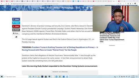 Rudy Giuliani To File A Counter Lawsuit Against Dominion Voting System