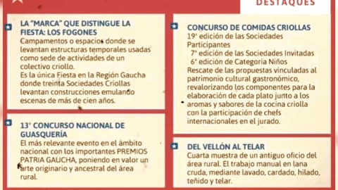 Programa de la Fiesta de la Patria Gaucha 2024, Tacuarembó, Uruguay