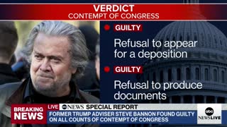 ABC News: Steve Bannon was found guilty on all counts of contempt of Congress