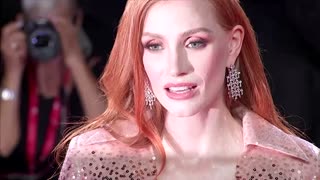 Jessica Chastain sparkles on Venice red carpet