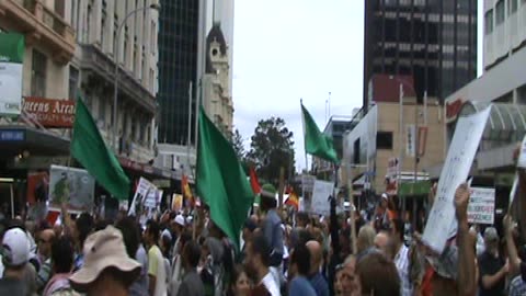 Gaza Protest footage 2009 raw and uncut