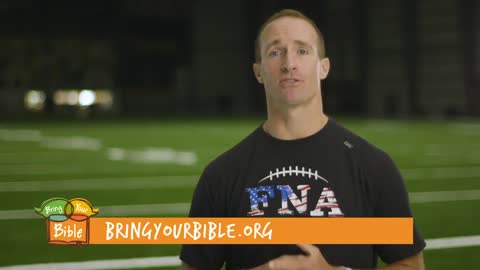 Drew Brees promotes Bring Your Bible to School Day