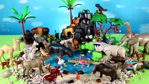 Safari Waterfall scenery set for Playmobil animal figurines