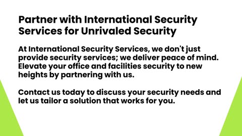 Office & Facilities Security Services