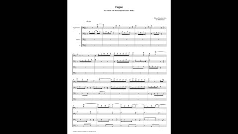 J.S. Bach - Well-Tempered Clavier: Part 2 - Fugue 15 (Euphonium-Tuba Quartet)