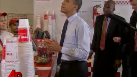 Raw Video: Obama Stops for Cheeseburgers