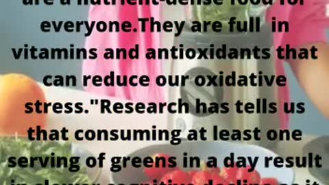 Greens benefits for our health