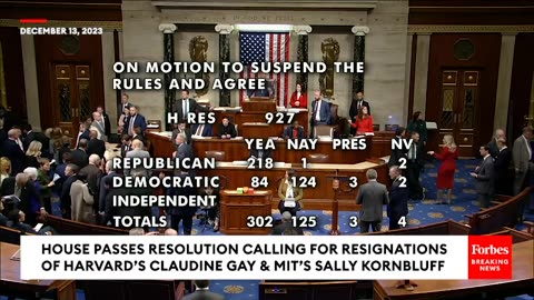 BREAKING NEWS- House Officially Calls For Harvard's Claudine Gay & MIT's Sally Kornbluth To Resign