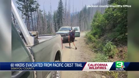 Crews work to protect structures from large Siskiyou County fire