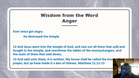 Wisdom from the word - Anger