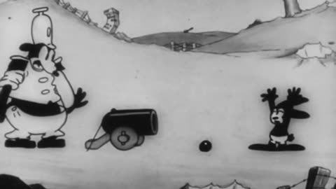 Great Guns! (1927) cartoon starring Oswald the Lucky Rabbit