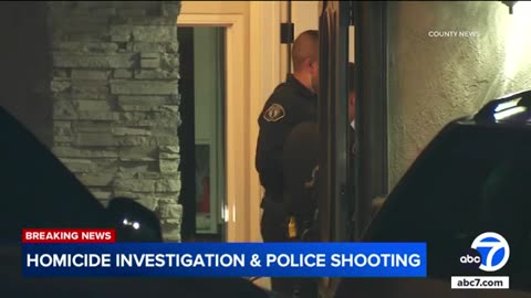 Irvine police shoot suspect amid homicide investigation | ABC7 News
