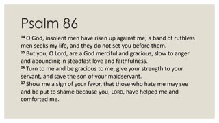 Psalm 86 Devotion