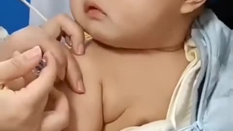Cute baby Injection Shot