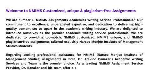 NMIMS Business Economics Assignments