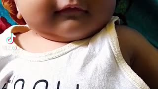 Cute baby sleeping relaxed