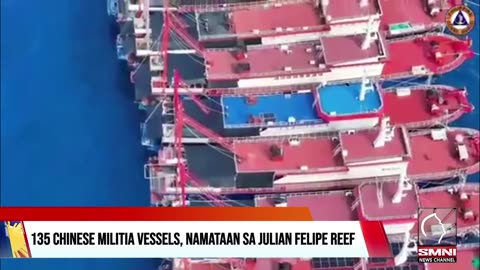 PANOORIN: 135 Chinese militia vessels, namataan sa Julian Felipe Reef