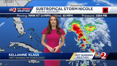 55_Tropical Storm Nicole forms - 6 a.m. Monday update