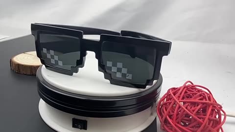 Mosaic Sunglasses For Mens Womens Pixel Black Retro Gamer Robot Sunglasses