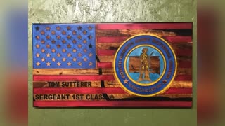 South Dakota National Guard Flag Epoxy River