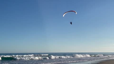 Powered Paraglider Overhead at Wrightsville