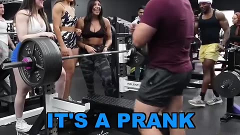 Gym prank girl reaction