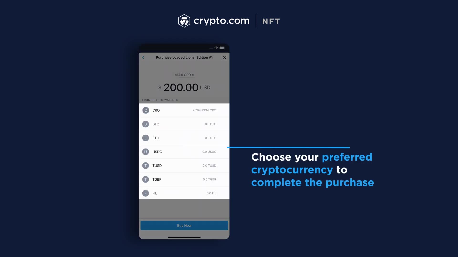 How to purchase NFTs in the Crypto.com App