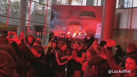 JUST IN: Paris Stock Exchange Euronext building taken over by protesters.