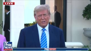 President Trump makes statement outside fundraiser at mar-a-Lago-