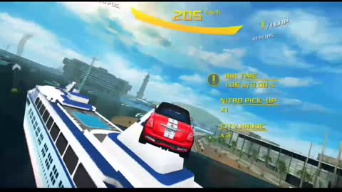 Drive fly on the ship asphalt8