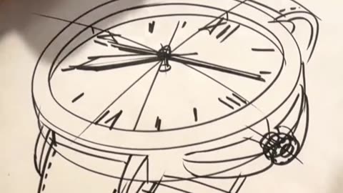🎨✨ Watch the Magic Unfold: Creating a 3D Sketch of a Stylish Wrist Watch! ⌚🖌️