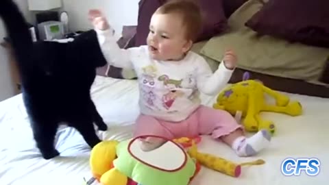 Cats love babies
