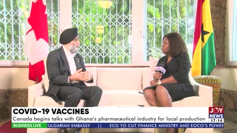 Canada begins talks with Ghana's pharmaceutical industry fro local production - Joy News(16-3-22)