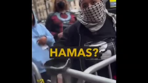 Protestor Shouts "We Are All Hamas" Near Columbia University