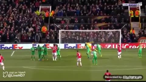 GOOOAL!! Zlatan Ibrahimovic free-kick goal vs Saint-Etienne