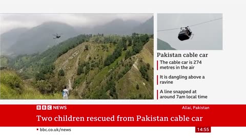 Two children saved in Pakistan cable car rescue operation -