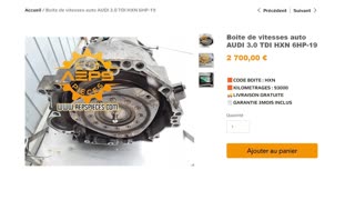 AEPSPIECES.COM - Boite de vitesses auto AUDI 3.0 TDI HXN 6HP-19