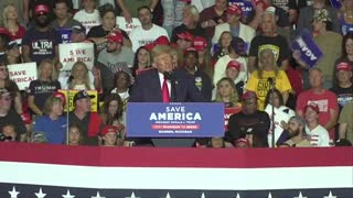 Trump holds a 'Save America' rally with endorsed candidates in Warren, Michigan.