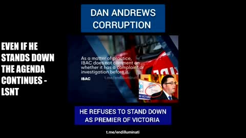 Dan Andrews Refusing To Step Down. Even if he steps down the plan will continue..